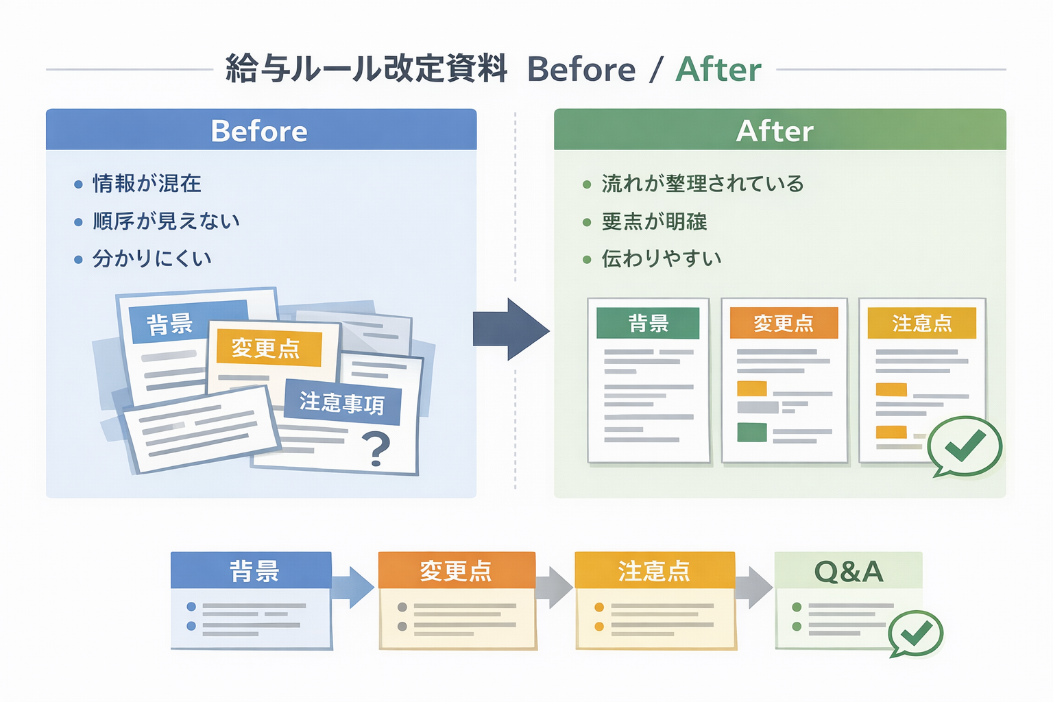 AI活用による資料作成のBefore/After